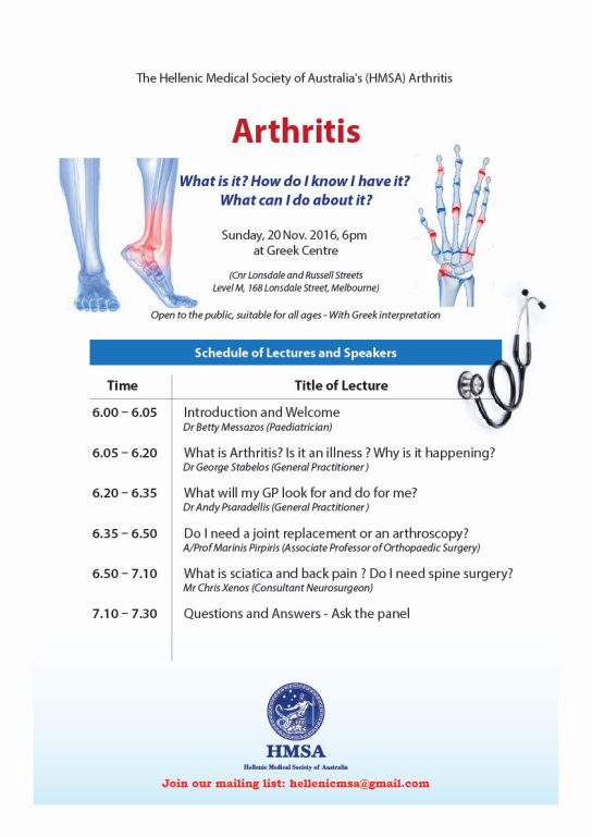 Arthritis Open Seminar by H.M.S.A.